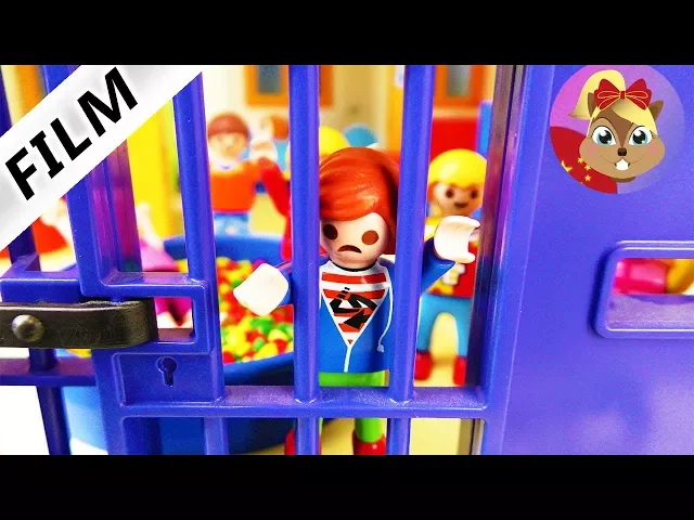 摩比游戏 playmobil 小电影 阳光幼儿园变成监狱 小尤被锁上了